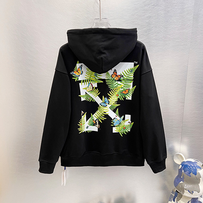 off white plant butterfly arrow hoodie